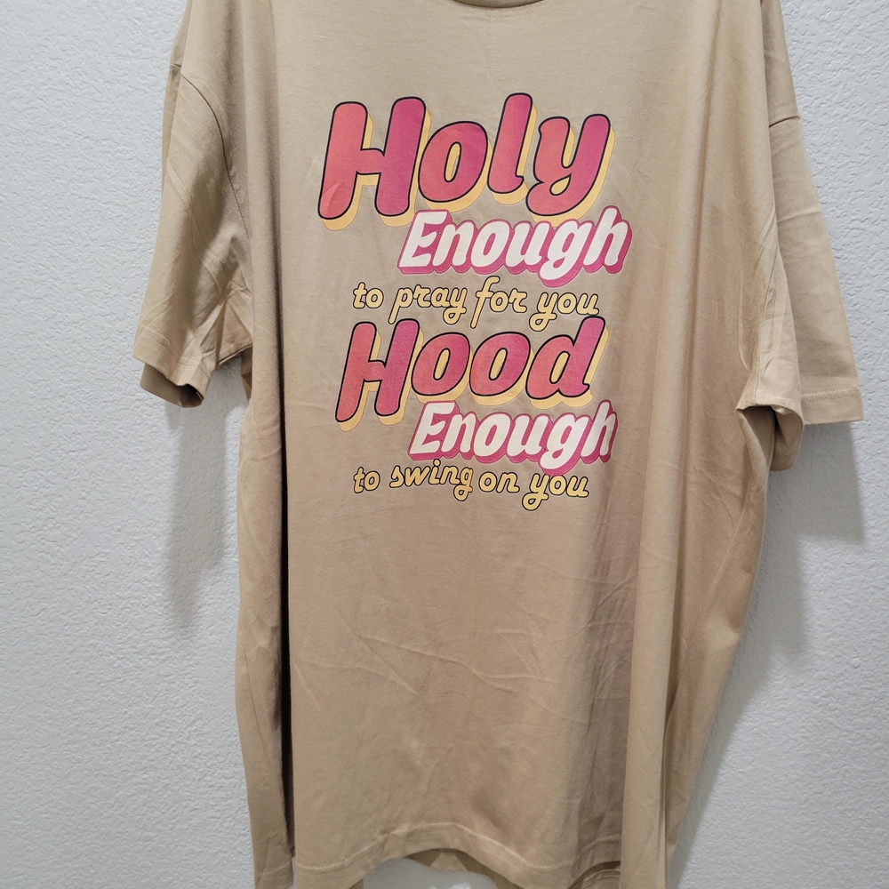 Tan Graphic Short Sleeve Tee